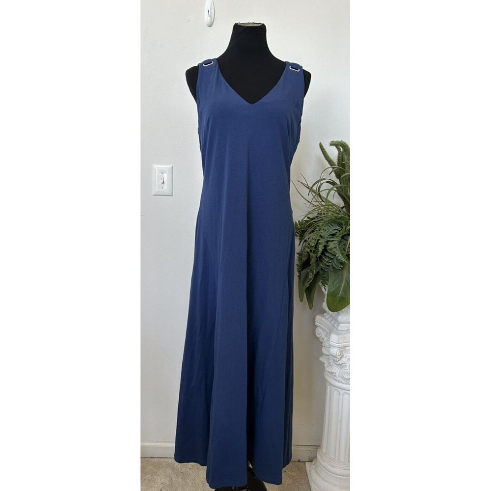 NWT Lauren Ralph‎ Lauren Women's Blue Sleeveless Midi Sheath Dress Sz 14 $145